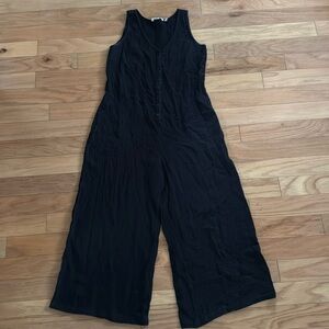 Soft Surroundings Black Sleeveless Wide-Leg Jumpsuit